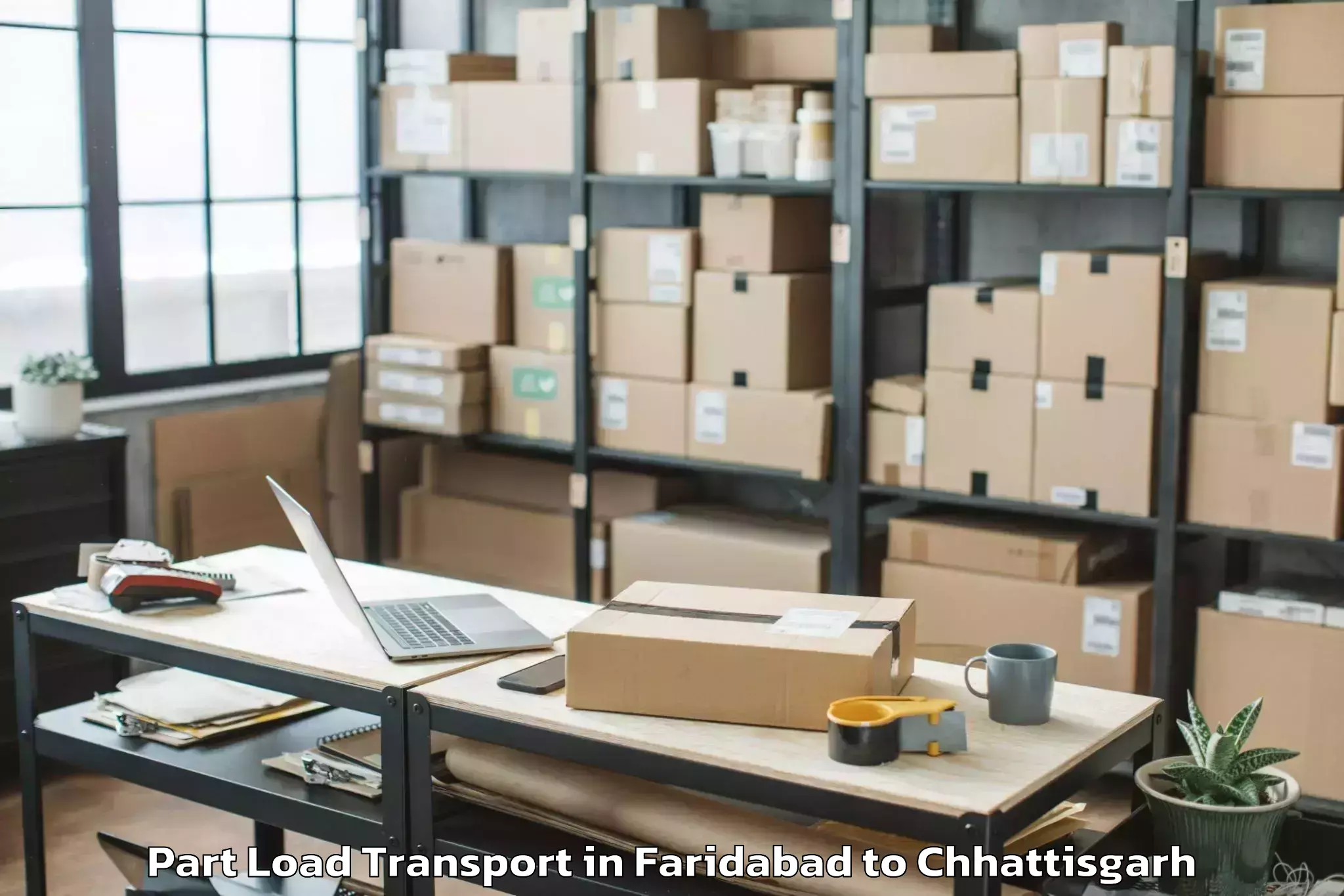 Trusted Faridabad to Kharsia Part Load Transport